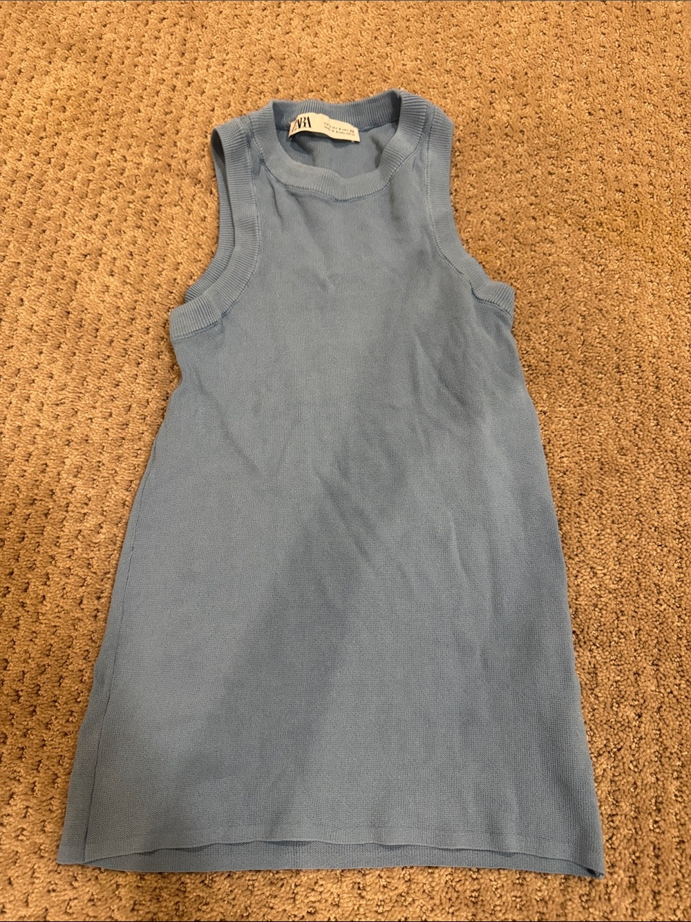 Zara sleeveless new small blue top
